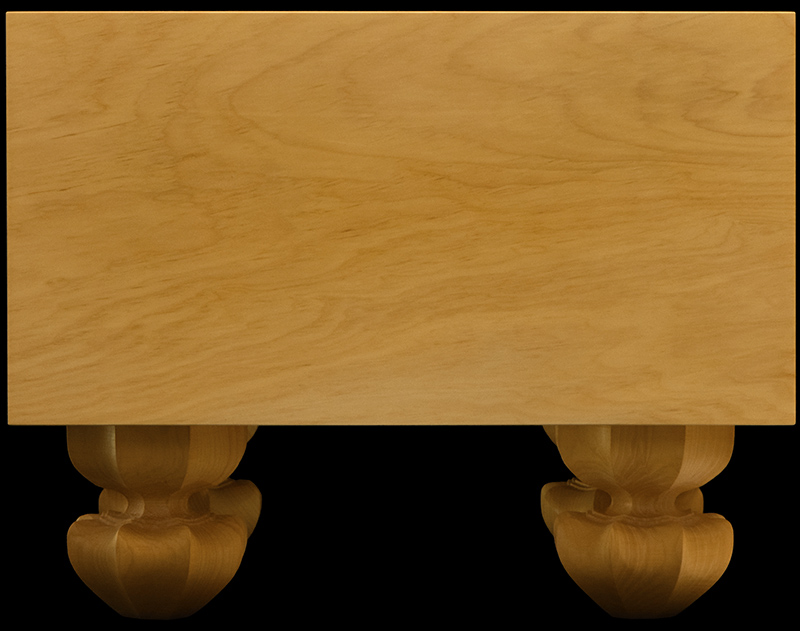 国産本榧足付将棋盤 6寸3分（天柾） sa60034 | 前川榧碁盤店