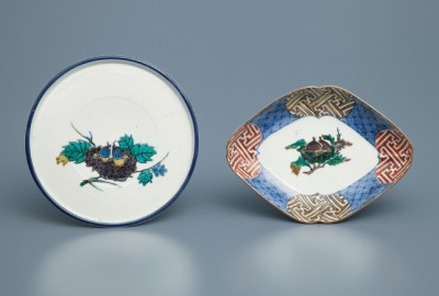古九谷色絵栗文小皿（左） | 商品詳細 東洋古陶磁の前坂晴天堂