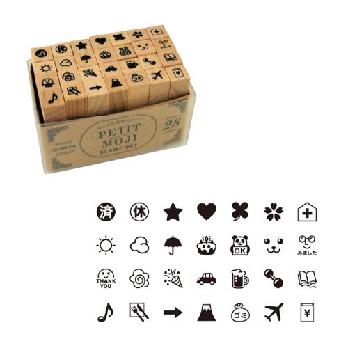 MDS BtoB |#こどものかお スタンプ プチ文字スタンプセット 小／絵柄