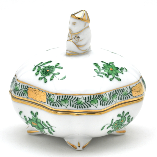 ヘレンド(Herend) ボンボン入れ(高さ:7.8cm)マンダリン飾り アポニー