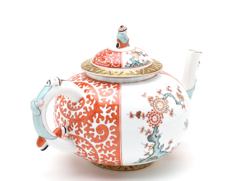 ヘレンド(Herend) ティーポット(800cc)マンダリン装飾 柿右衛門