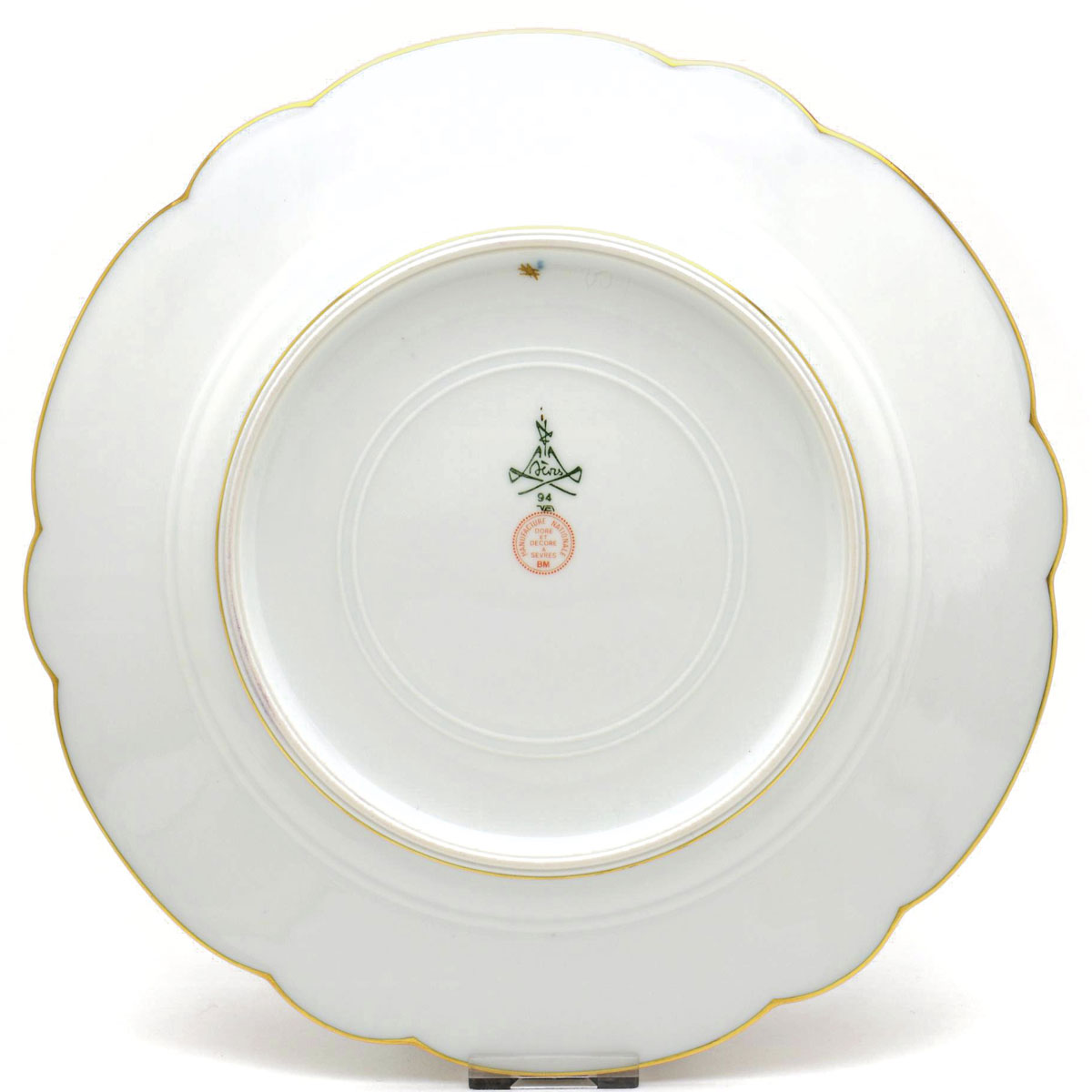 セーブル 飾り皿 鳥達のデュプレシス 24K金彩装飾 ルイリチャード様式