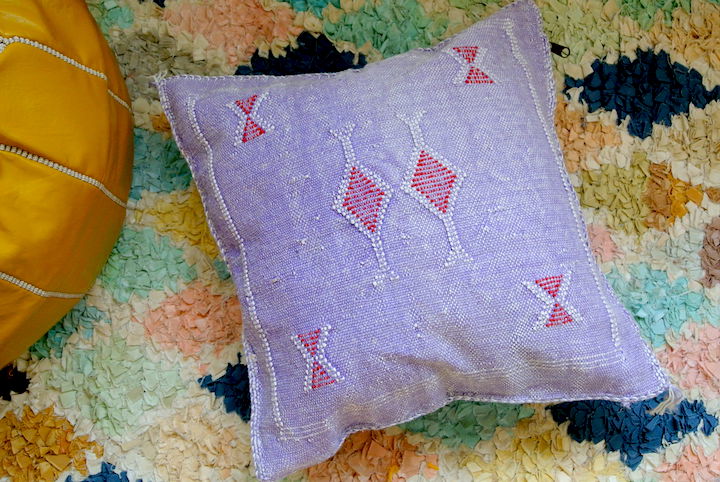 サブラ （カクタスシルク）クッションカバー・パープル【メール便可】