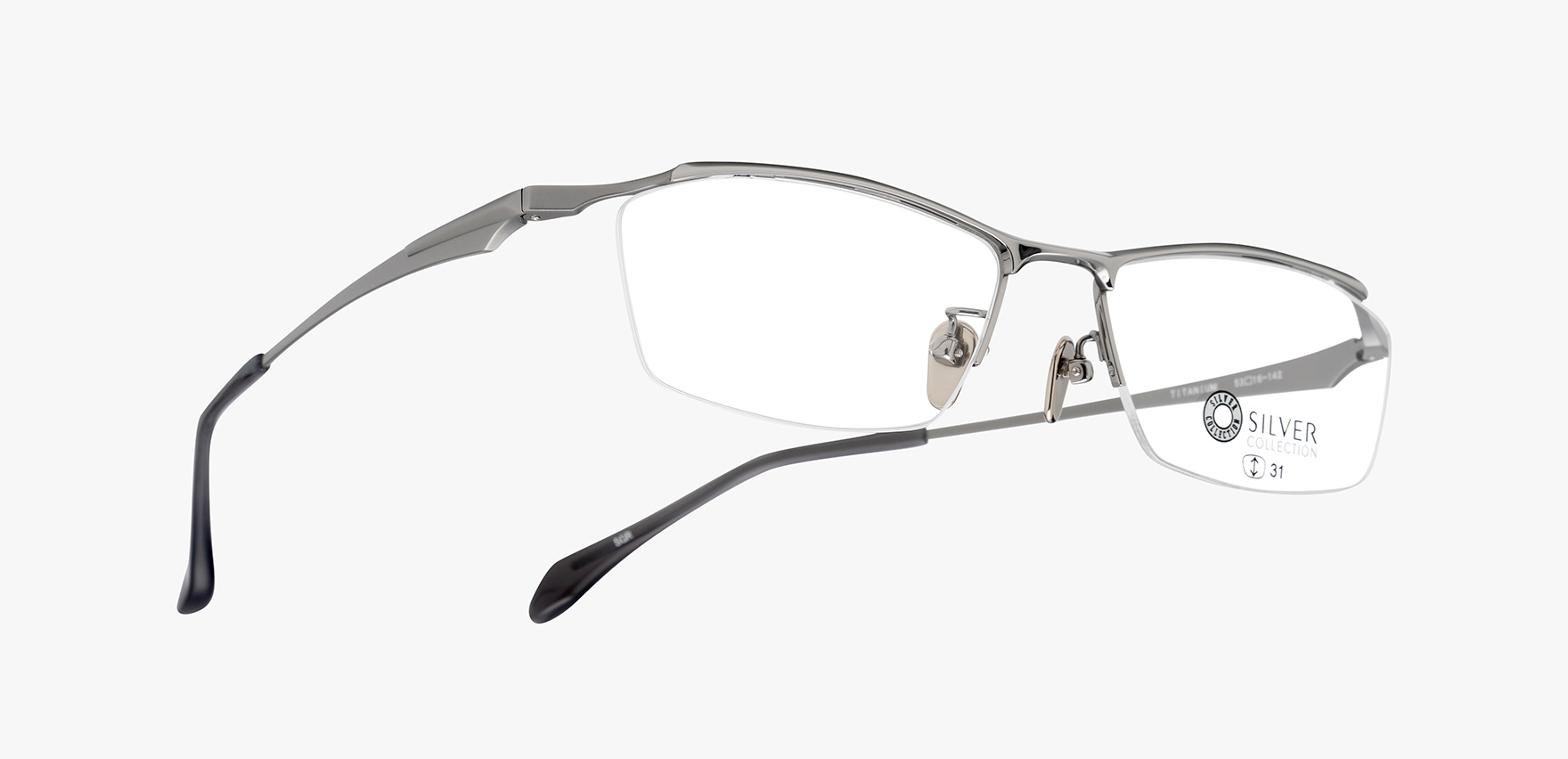 ｼﾙﾊﾞｰｺﾚｸｼｮﾝ SLV-523(53 ｼﾙﾊﾞｰｸﾞﾚｰ): メガネフレーム｜眼鏡市場【公式