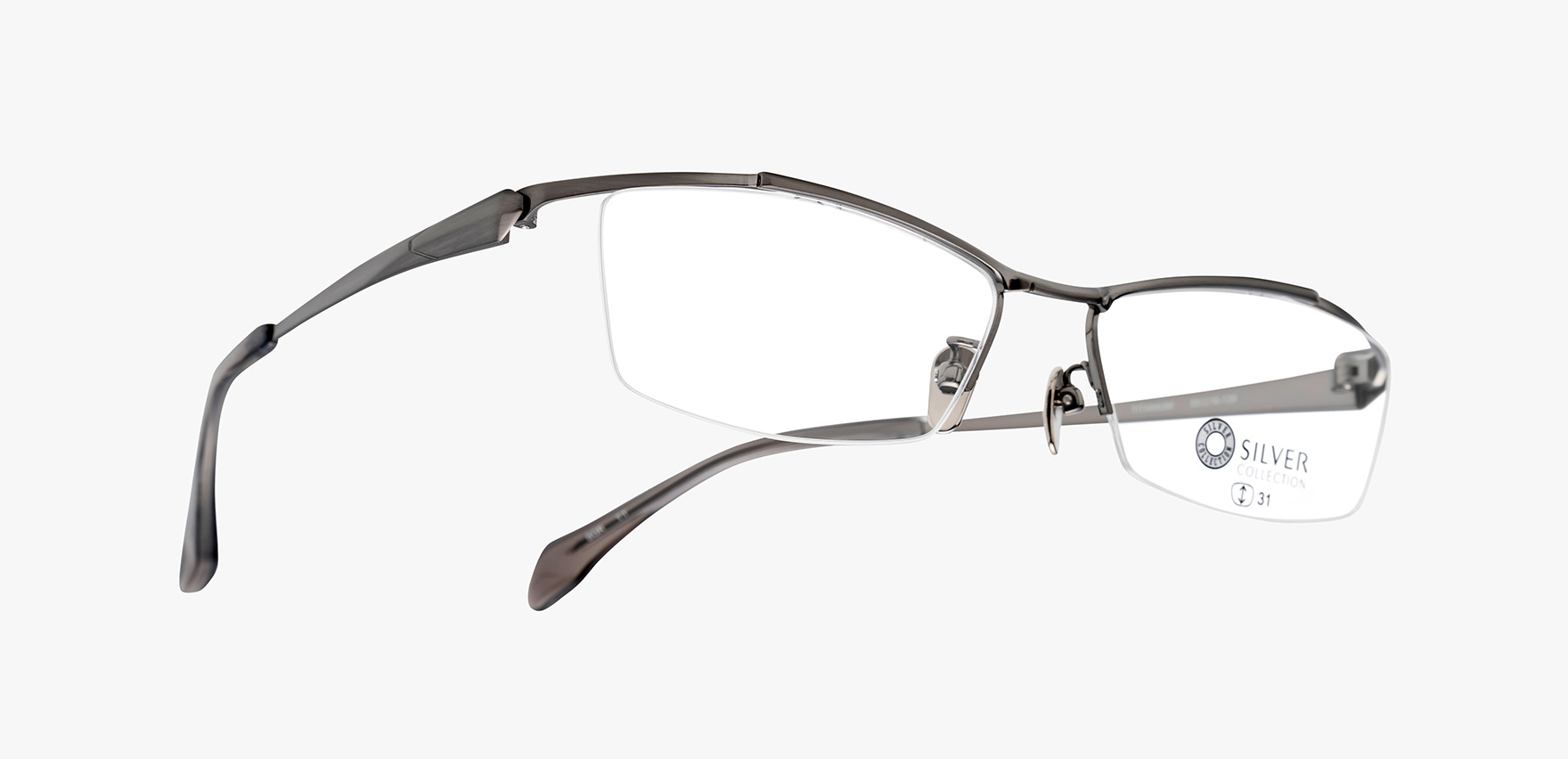 ｼﾙﾊﾞｰｺﾚｸｼｮﾝ SLV-529(55 ｼﾙﾊﾞｰｸﾞﾚｰ): メガネフレーム｜眼鏡市場【公式