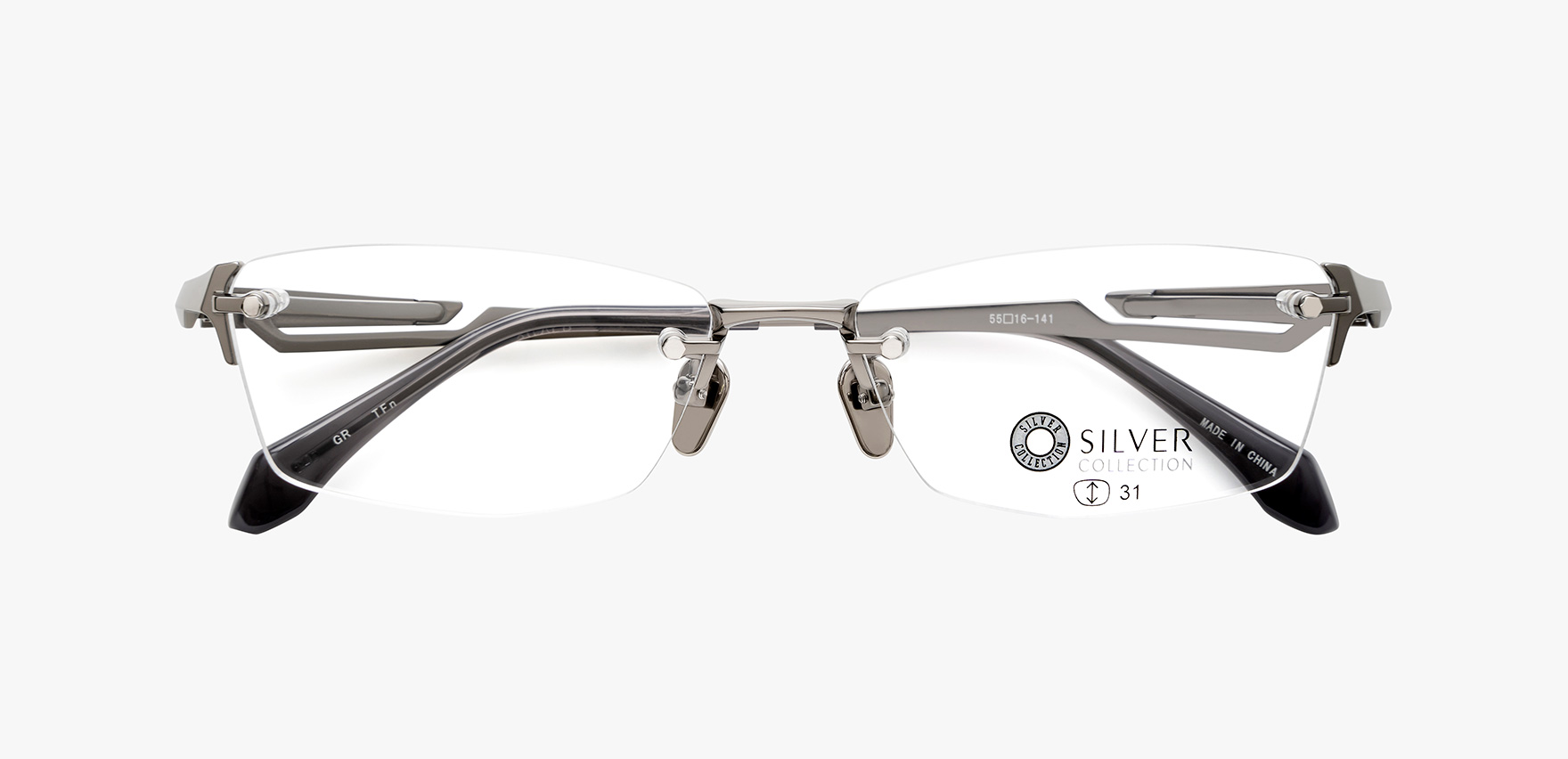 ｼﾙﾊﾞｰｺﾚｸｼｮﾝ SLV-527(55 ｸﾞﾚｰ): メガネフレーム｜眼鏡市場【公式