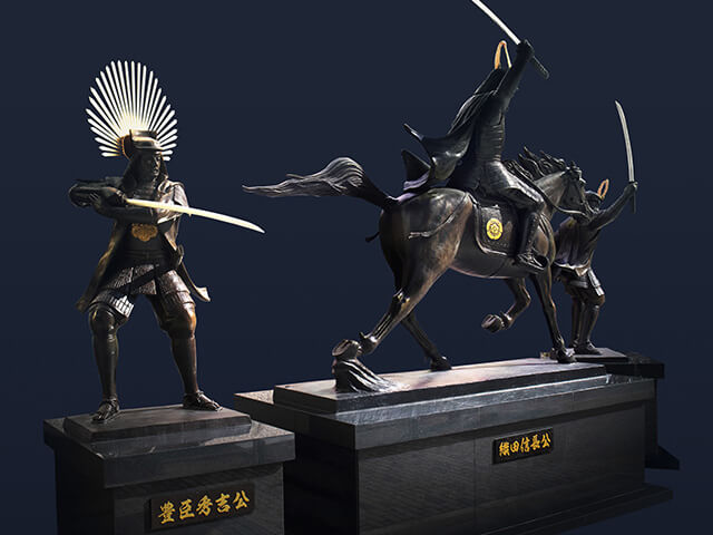 三英傑の銅像が名古屋刀剣ワールドに登場！／名古屋刀剣博物館・名古屋