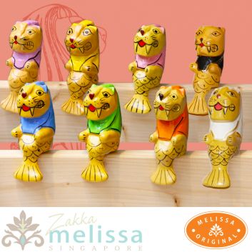 マーライオン木彫り、シンガポールお土産 アジアン雑貨、シンガポール雑貨