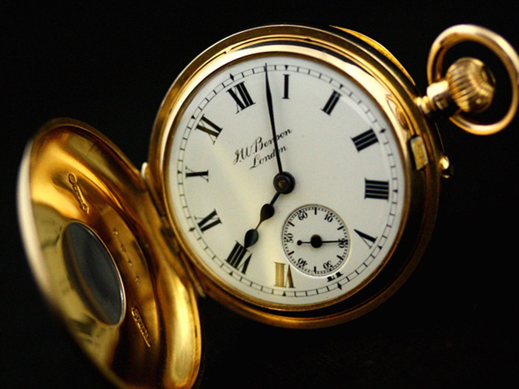 ベンソン 9金無垢アンティーク懐中時計 デミハンター 【1918年頃】