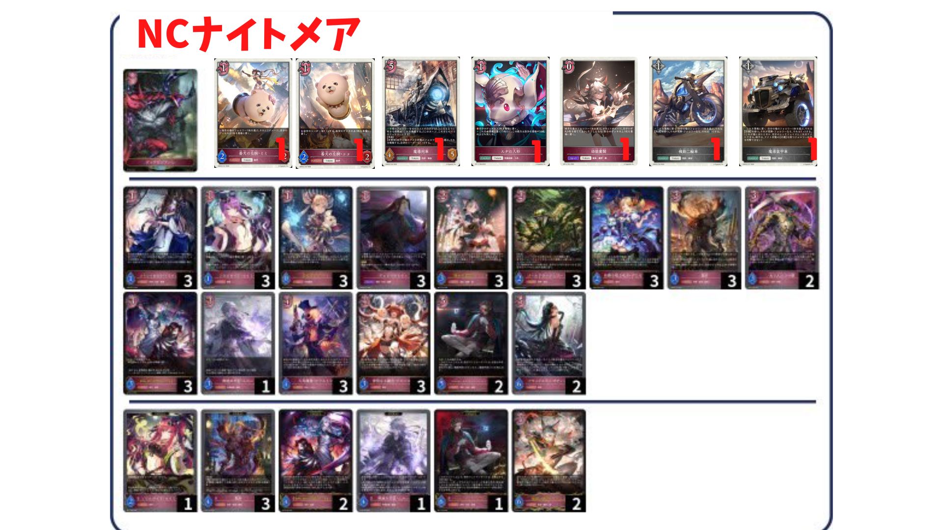 デッキ販売】NCナイトメア 販売ページ｜シャドバ通販｜高価買取も実施
