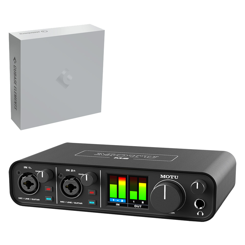 MOTU USBオーディオインターフェイス M2(CUBASE ELEMENTSセット)【福山