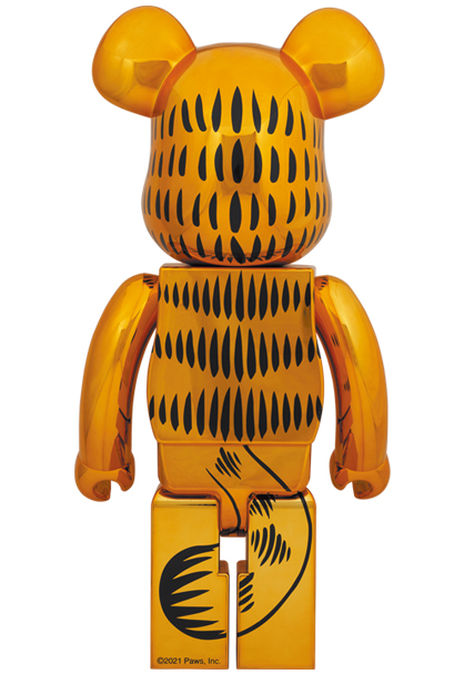 MEDICOM TOY - BE@RBRICK GARFIELD GOLD CHROME Ver. 1000％