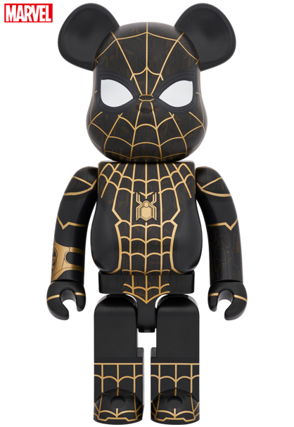 MEDICOM TOY - BE@RBRICK SPIDER-MAN BLACK & GOLD SUIT 1000％
