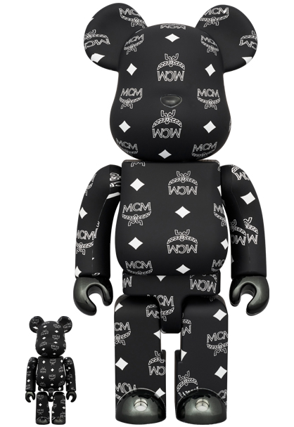 MEDICOM TOY - BE@RBRICK MCM BLACK Ver. 100％ & 400％