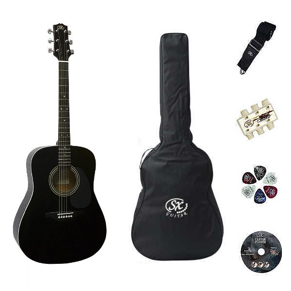 6点セット】SX アコースティックギターセット DG-150K (BK) の激安通販