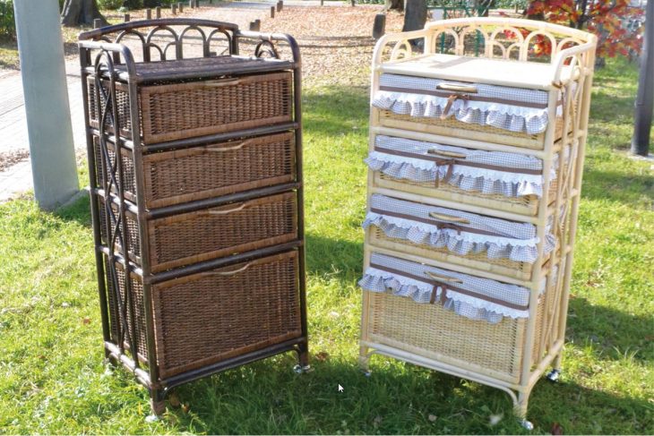 4段ランドリー｜LB-088｜ラタンランドリー棚・籐ランドリー棚｜ 籐