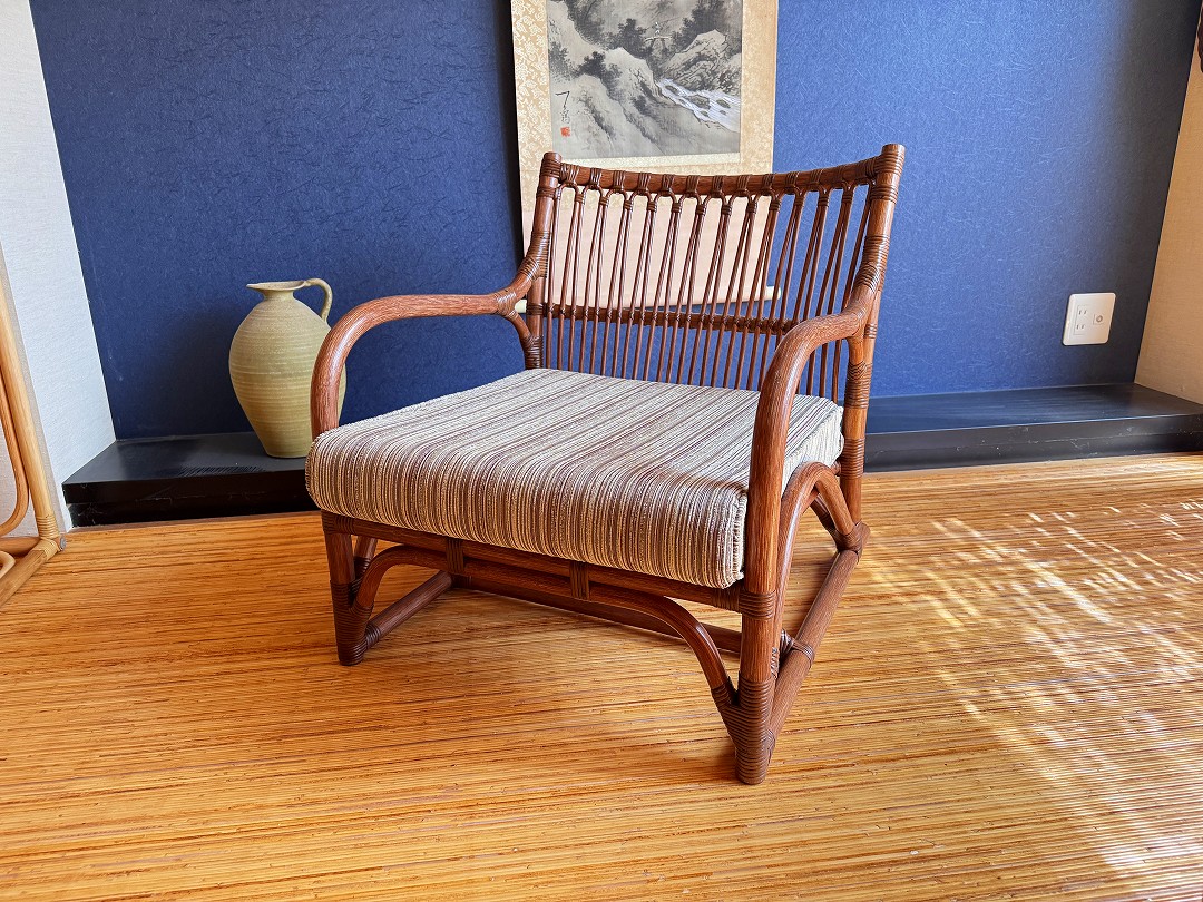 ニュー伊吹 ローアームチェア｜CH-063 |ラタンチェア・籐椅子|籐家具