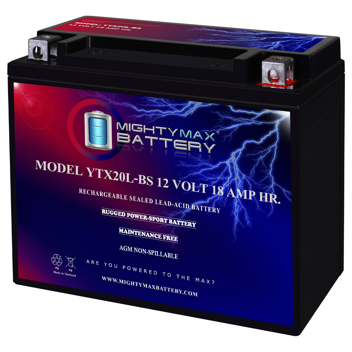 YTX20L-BS Battery for BRP (Can-Am) 570 Outlander, Renegade 2017