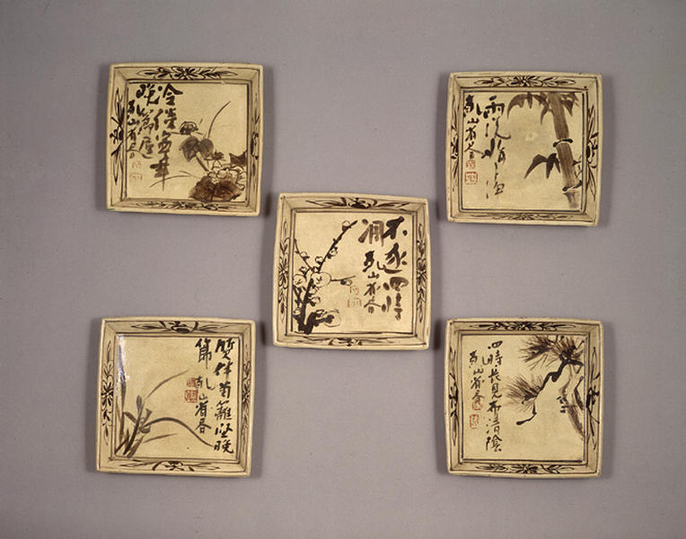 乾山銹絵絵替四方皿 - MIHO MUSEUM