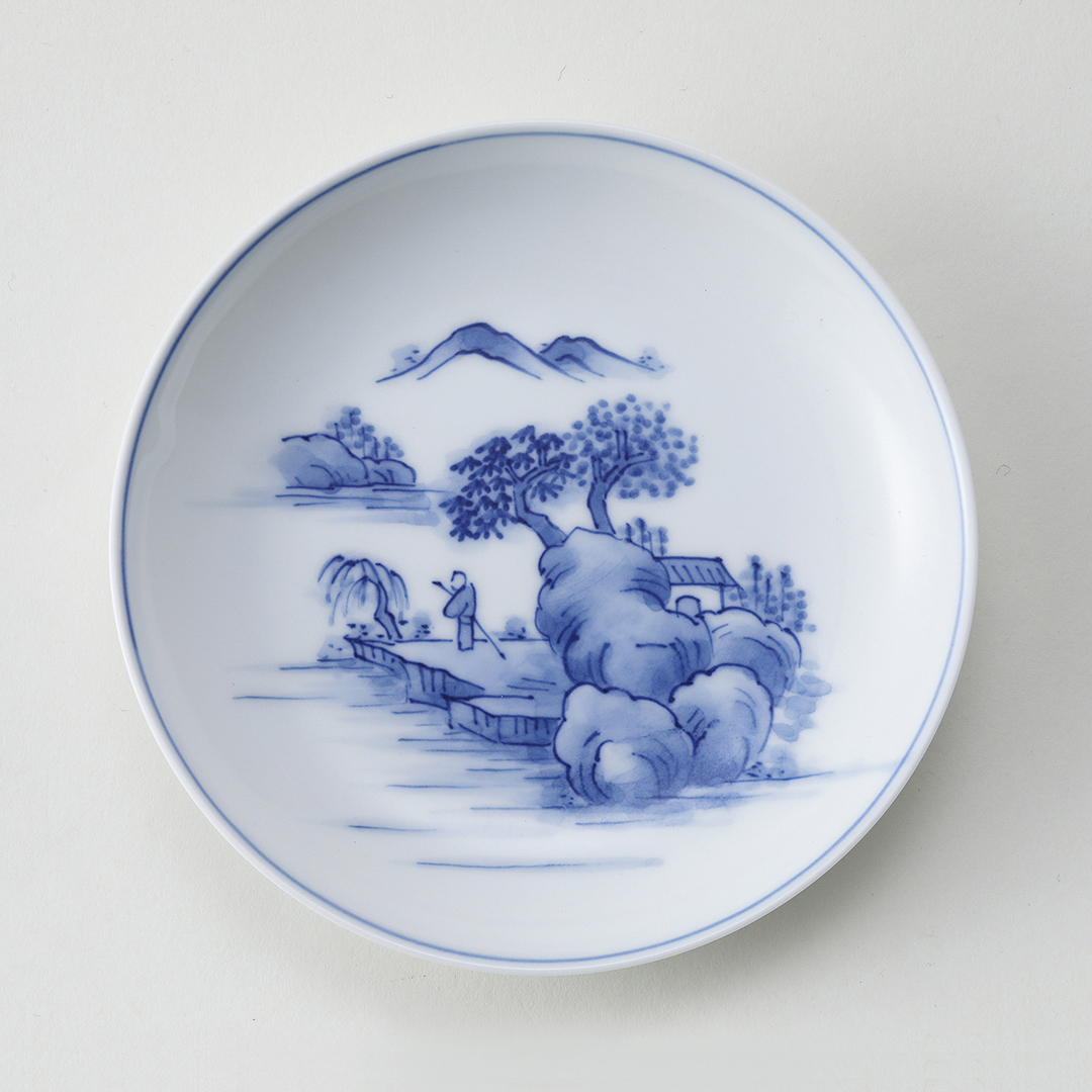 三川内山水絵豆皿 ｜ みかわち焼 三川内焼- 総合サイト