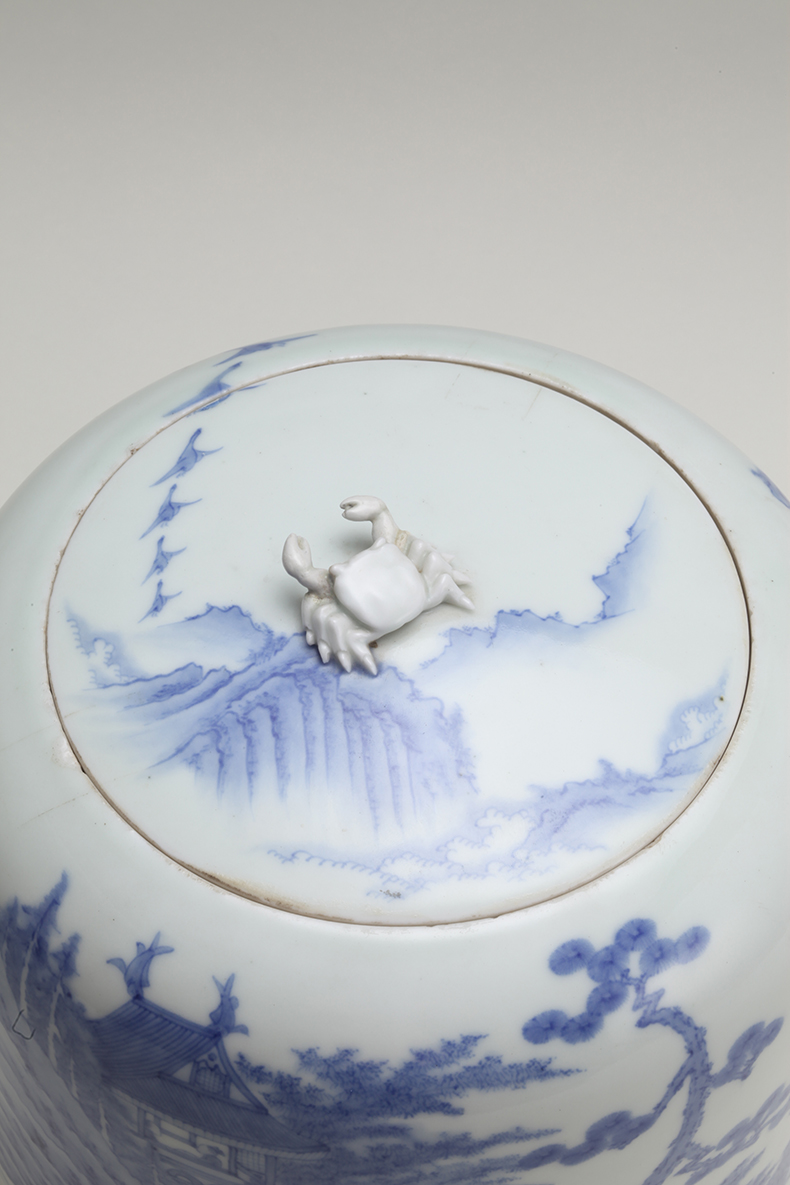 染付山水人物水指 ｜ みかわち焼 三川内焼- 総合サイト