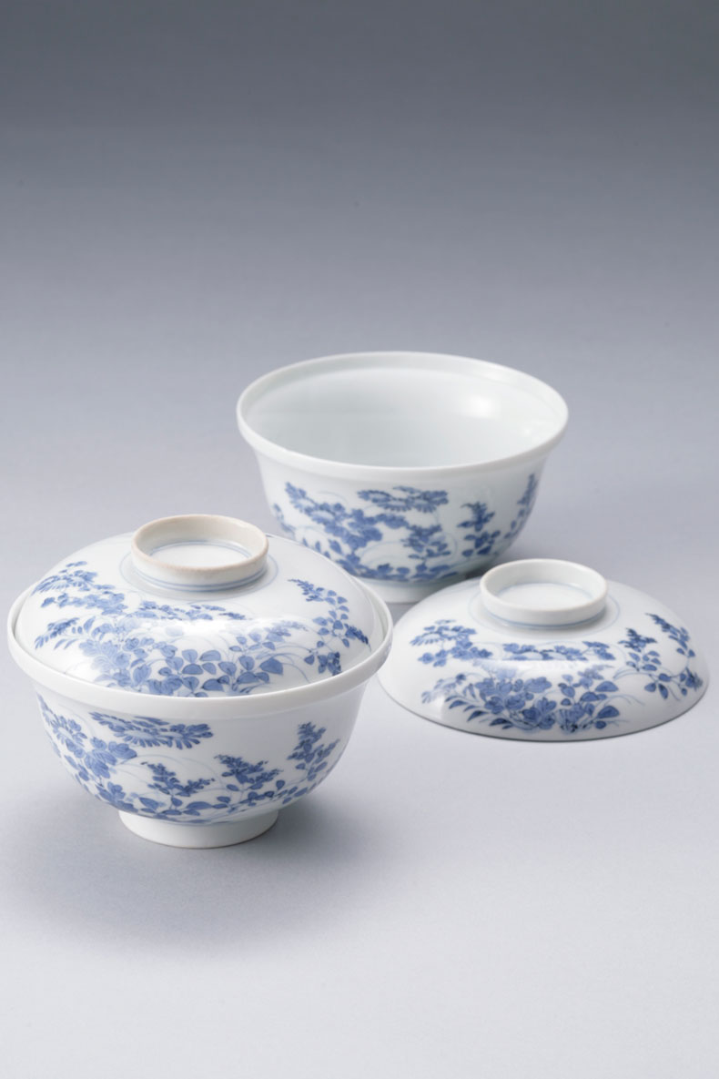 染付秋草文碗 ｜ みかわち焼 三川内焼- 総合サイト