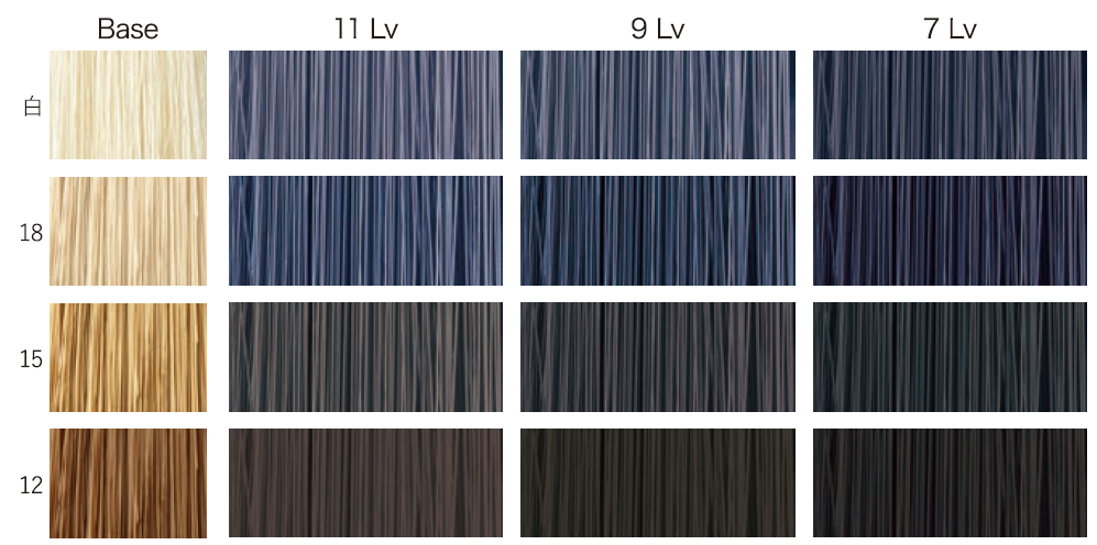 sheertne FOGGY LINE COLOR CHART Indigo | ミアンビューティー（三口