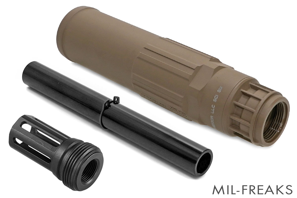 Airsoft Artisan CGS SCI-SIX タイプ ダミーサイレンサー & SCI SIX