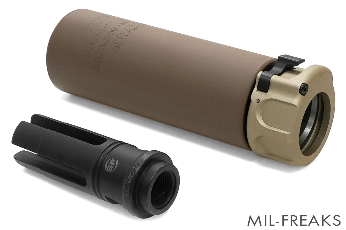 Airsoft Artisan SureFireタイプ SOCOM-MINI サプレッサー + SF4P