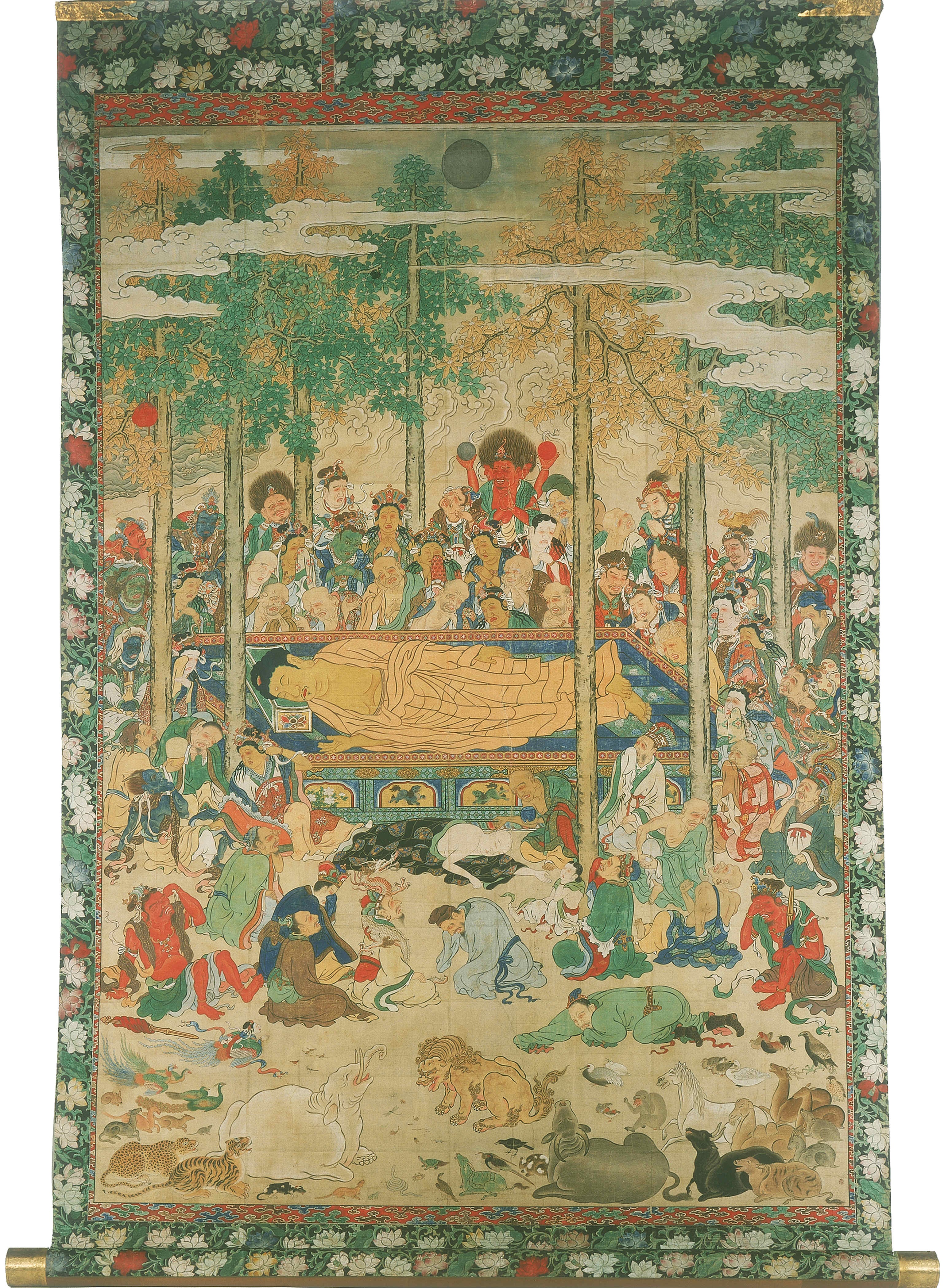 涅槃図(紙本着色) - 港区文化財総合目録 | 港区立郷土歴史館