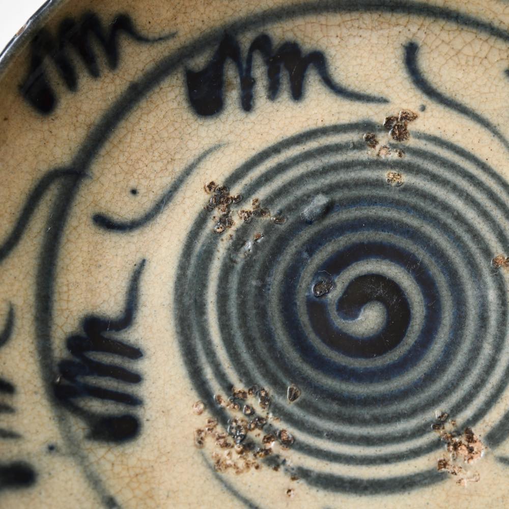 中国 磁州窯 青花 五寸皿 ｜ みんげい おくむら （日本と世界の民芸）