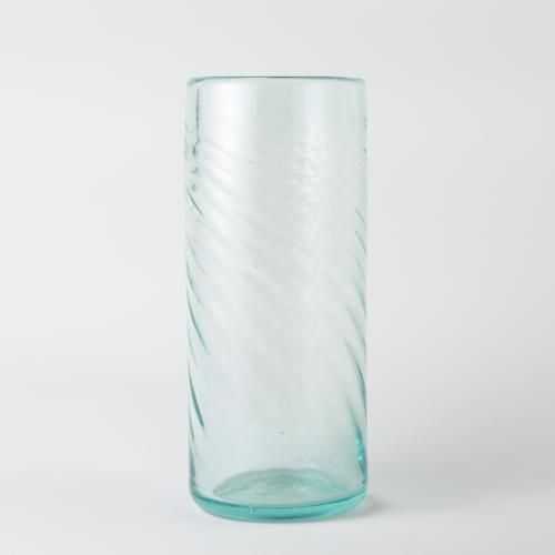奥原硝子製造所 筒花瓶 モール ライトラムネ ｜ みんげい おくむら
