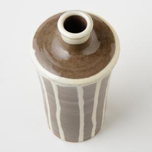 丹波立杭焼 俊彦窯 灰釉流掛ローソク徳利 大 ｜ みんげい おくむら