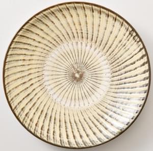 小鹿田焼 坂本工窯 尺皿 刷毛目 白 ｜ みんげい おくむら （日本と世界