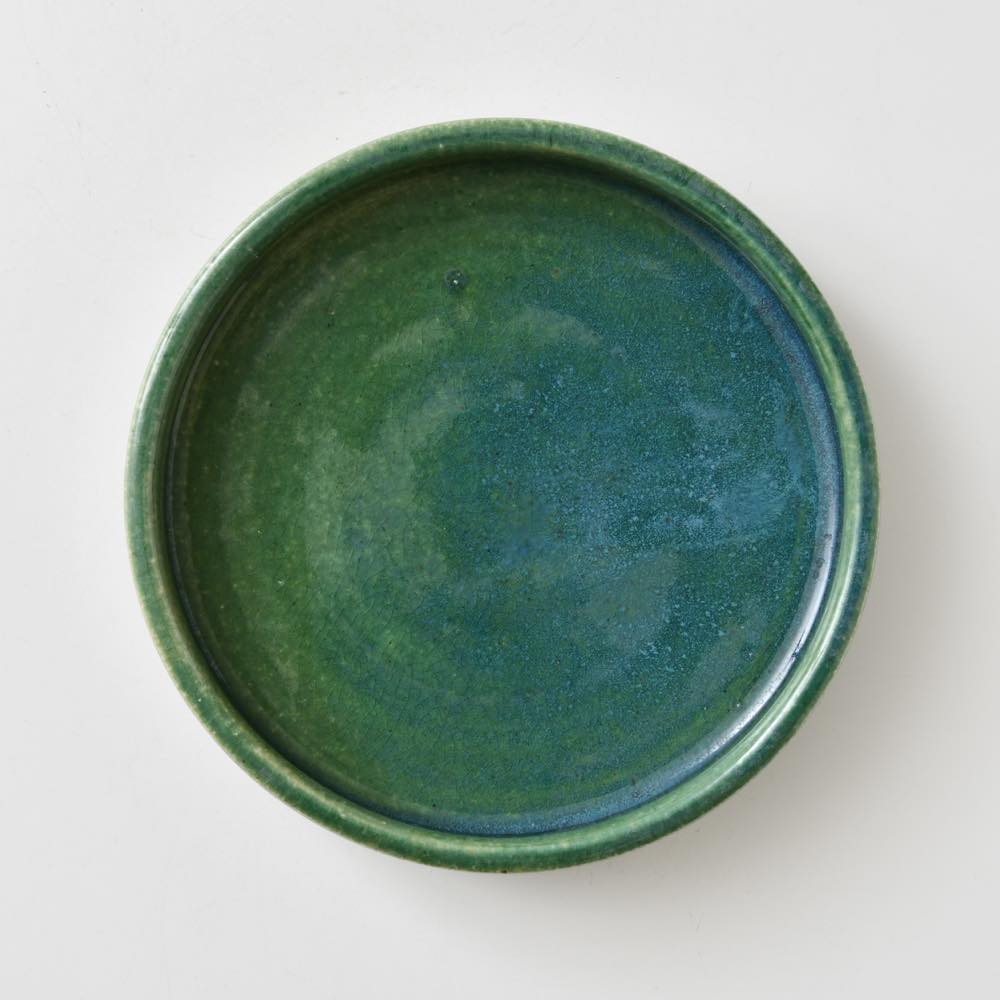 瀬戸本業窯 緑釉 7寸どら鉢 ｜ みんげい おくむら （日本と世界の民芸）