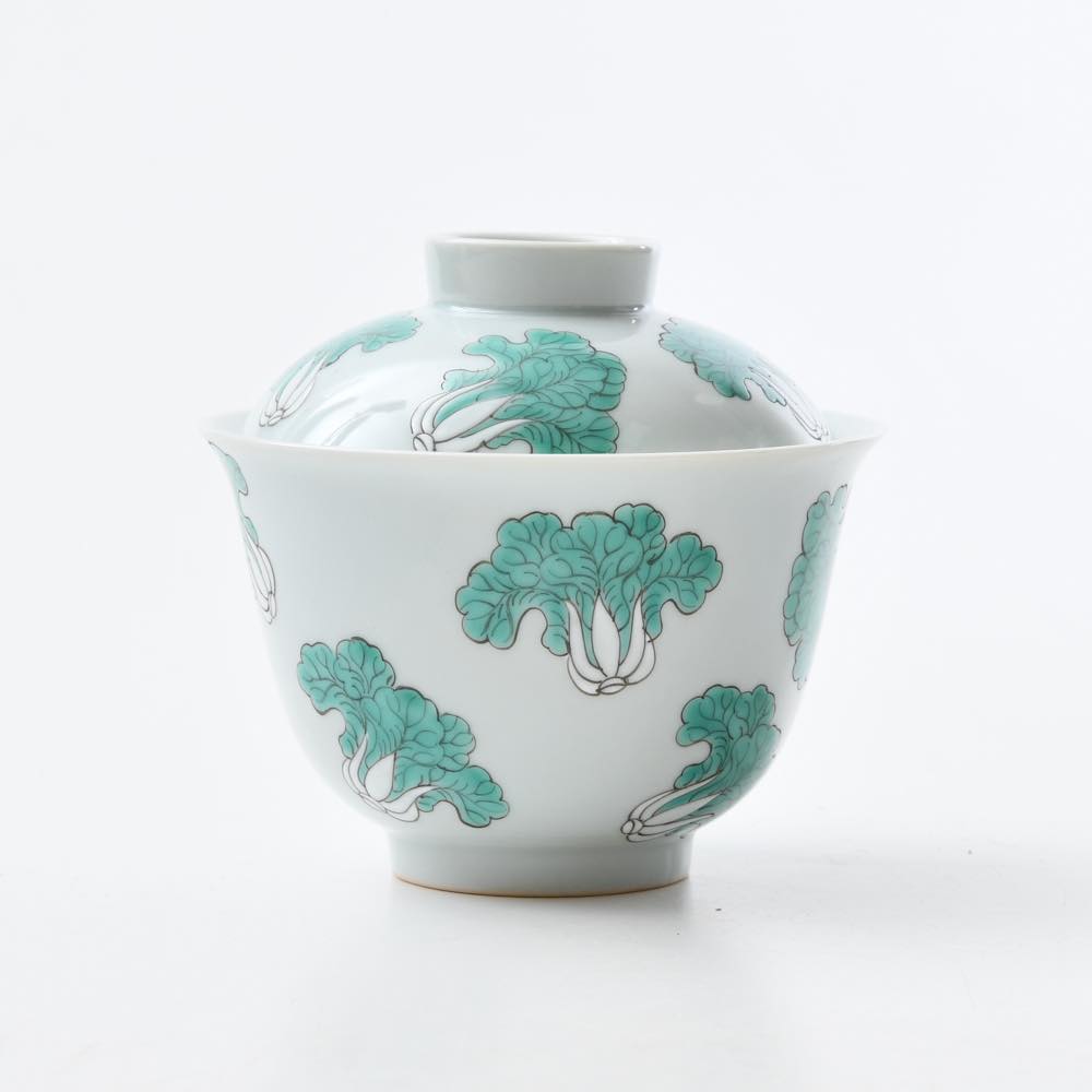 中国 景徳鎮 蓋碗 白菜 大 ｜ みんげい おくむら （日本と世界の民芸）