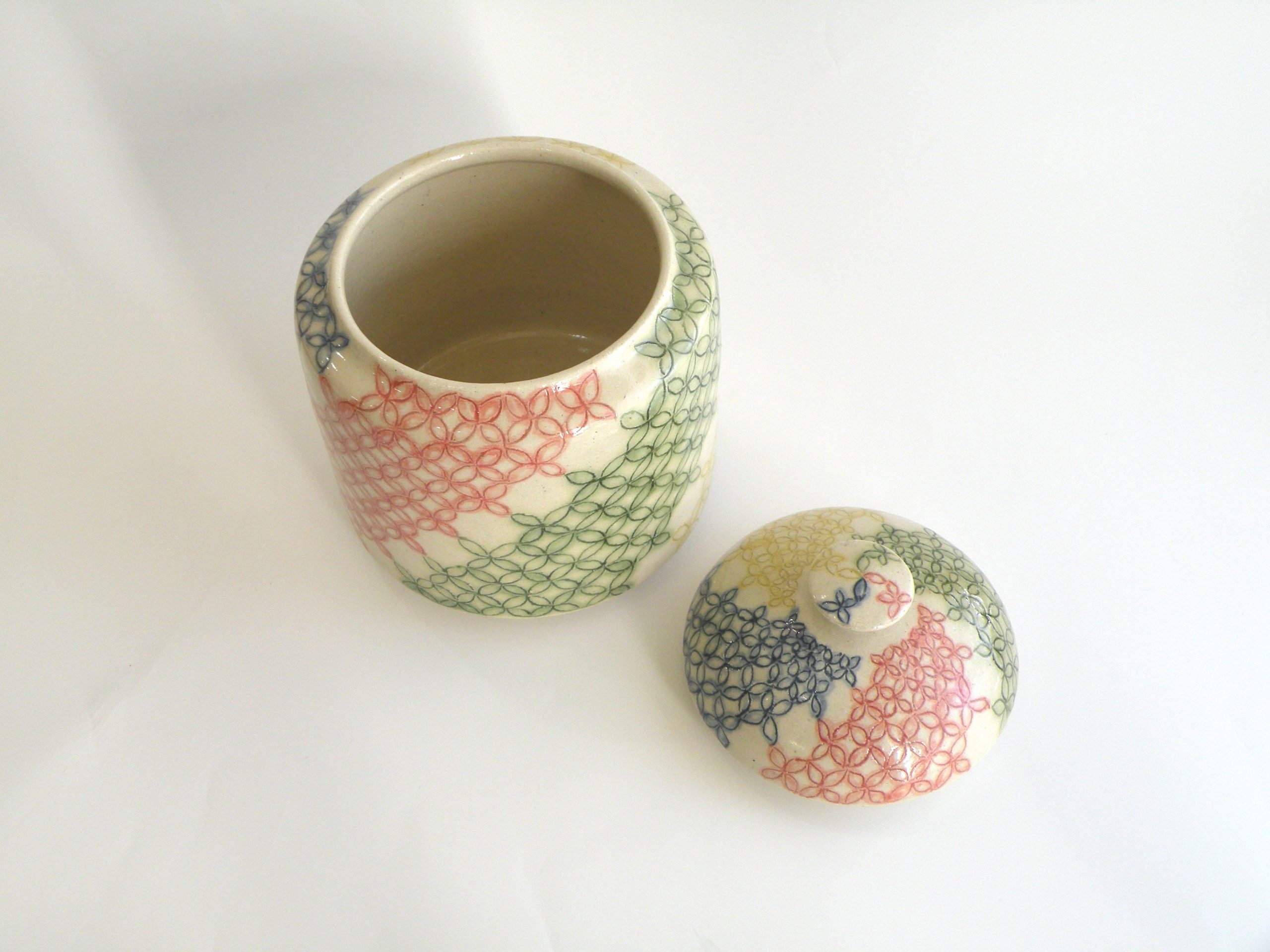 美濃焼伝統工芸品協同組合 | 七宝紋蓋小壺