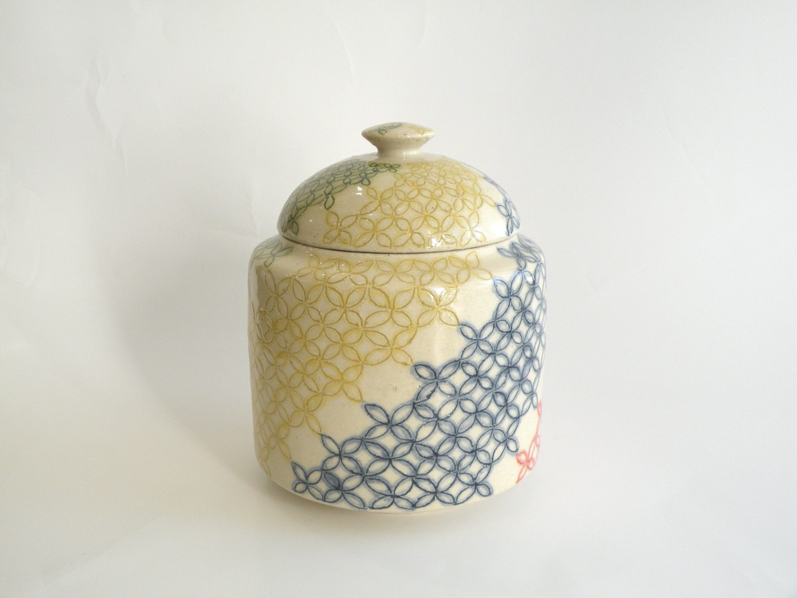 美濃焼伝統工芸品協同組合 | 七宝紋蓋小壺