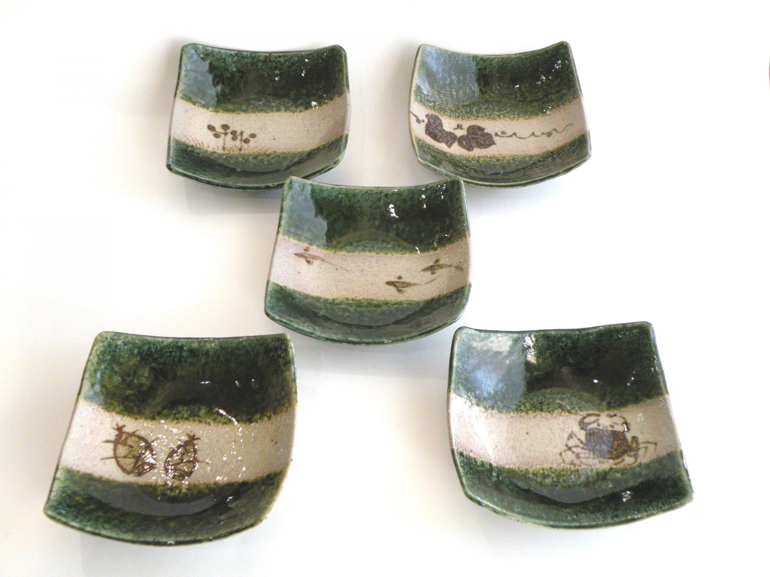 美濃焼伝統工芸品協同組合 | 織部絵替組小鉢