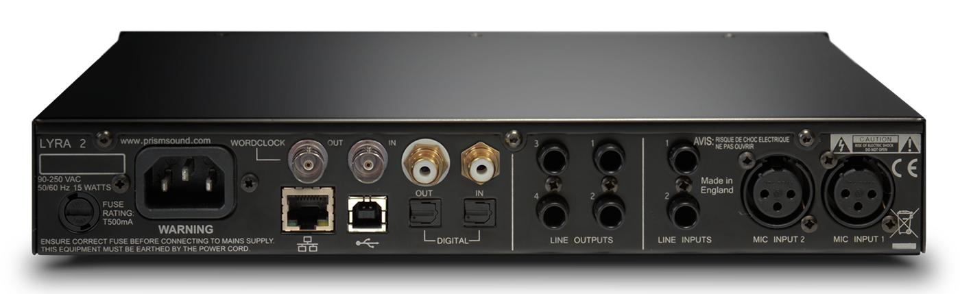 Prism SoundがUSBオーディオインターフェイスLyra1/Lyra2のブラック