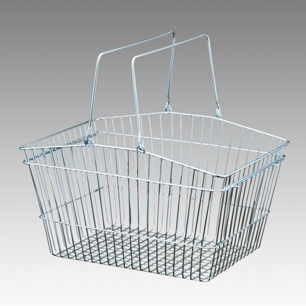 スチール製 買物カゴ(5ケ入) 店舗用品 運営備品 ショッピングカート