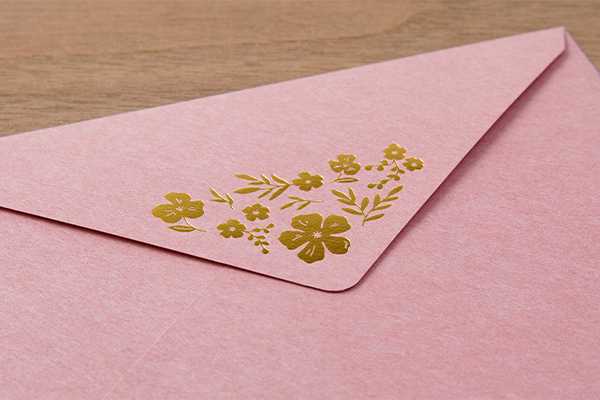 レターセット｜レターセット 箔押封筒 小花柄(86506006)｜ミドリ