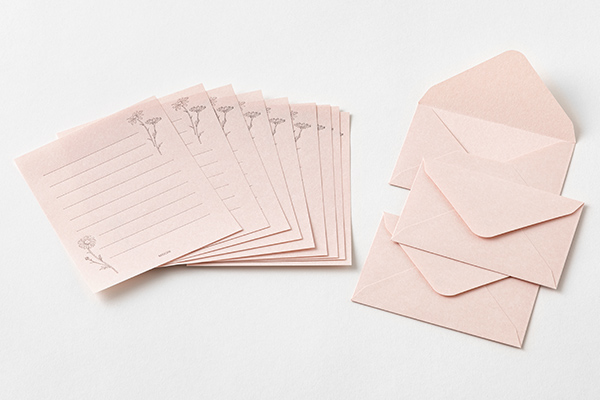 花色和紙 ミニレターセット ピンク(86938006)｜ミドリオンラインストア
