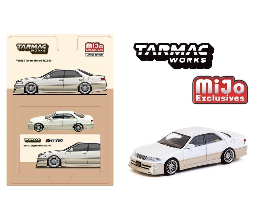 Tarmac Works 1:64 VERTEX Toyota Mark II JZX100 - White Metallic