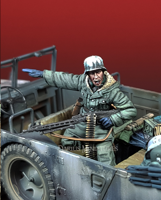 Darius Miniatures[DMF35071]1/35 WWII ドイツ武装親衛隊 車上から目標