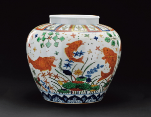大明嘉靖年制五彩鱼藻纹大罐价格| 满汀洲收藏鉴定