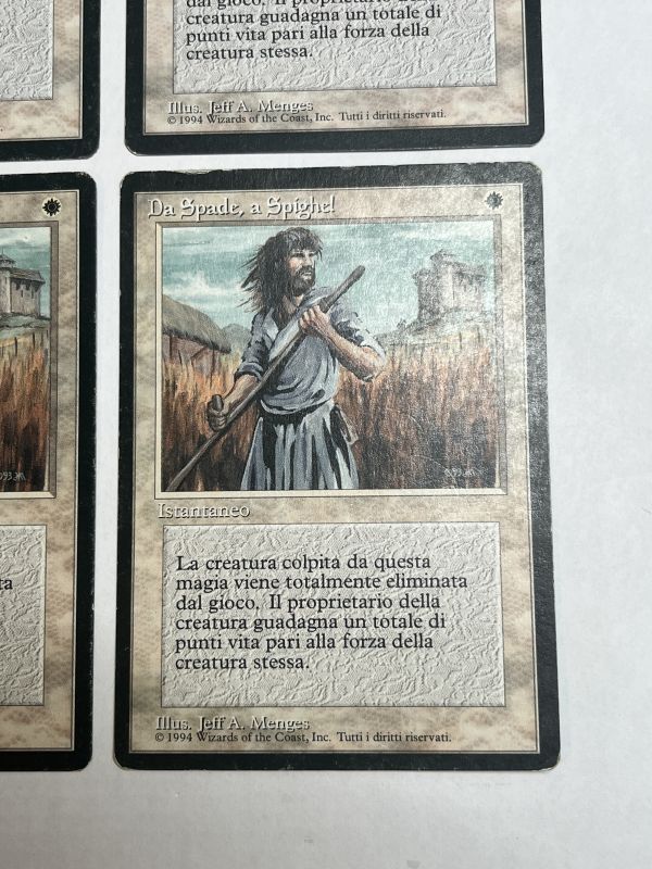 剣を鍬に/Swords to Plowshares》[FBB] HP イタリア語 4枚セット - MTG