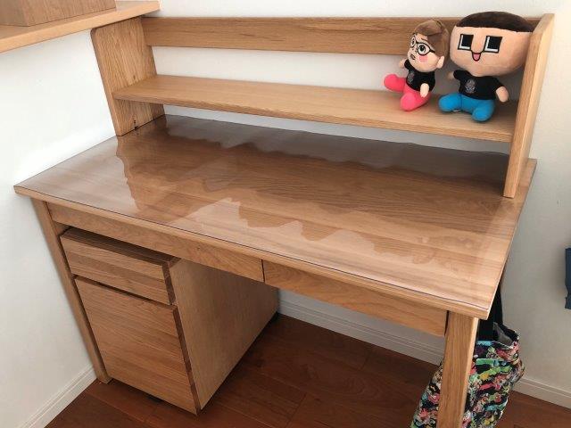 ✤子どもの学習机にテーブルマットを敷いたレビュー集【無印良品デスク