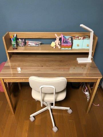 ✤子どもの学習机にテーブルマットを敷いたレビュー集【無印良品デスク