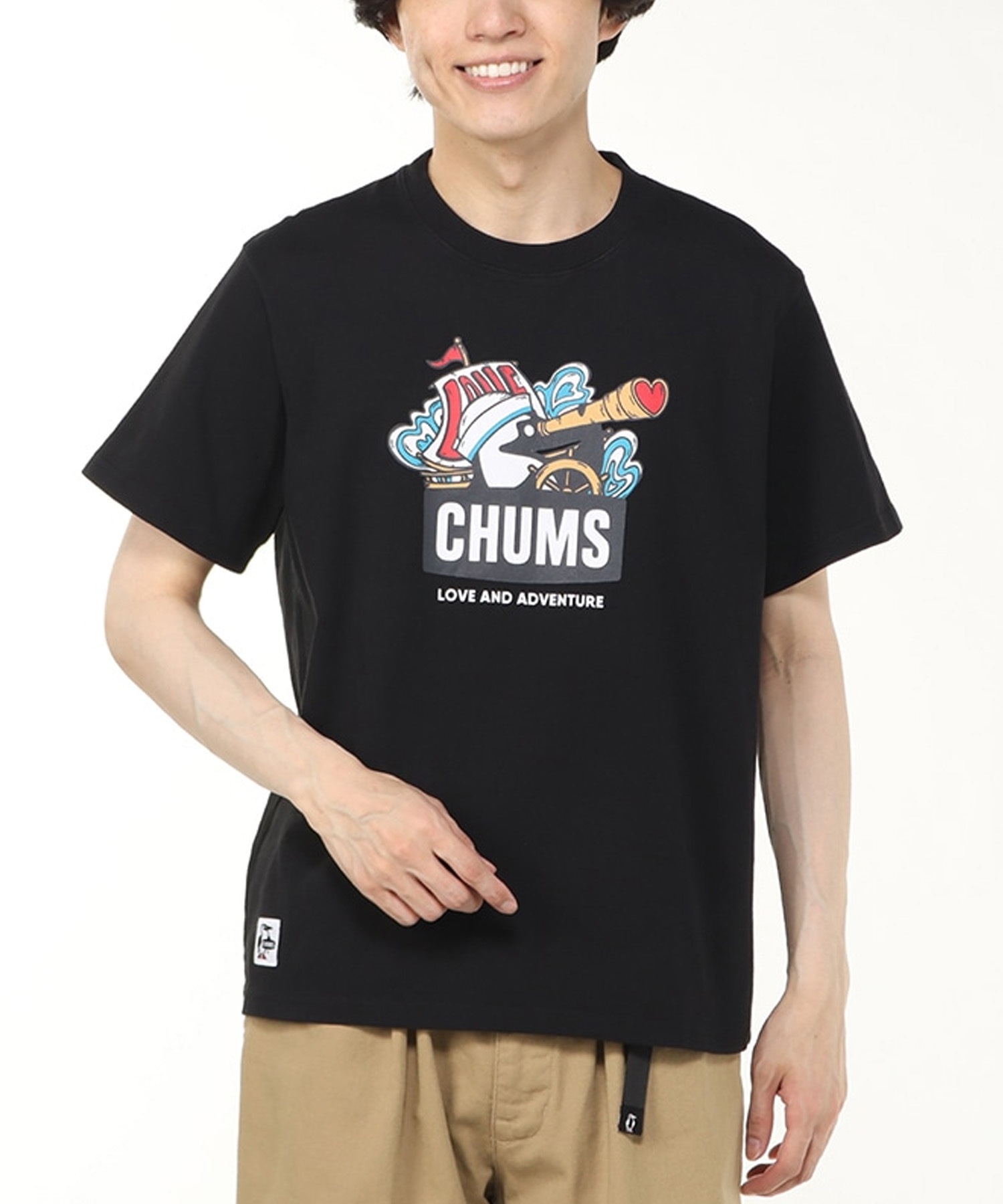 CHUMS チャムス 半袖 Tシャツ メンズ ブービーバード ロゴ フロント